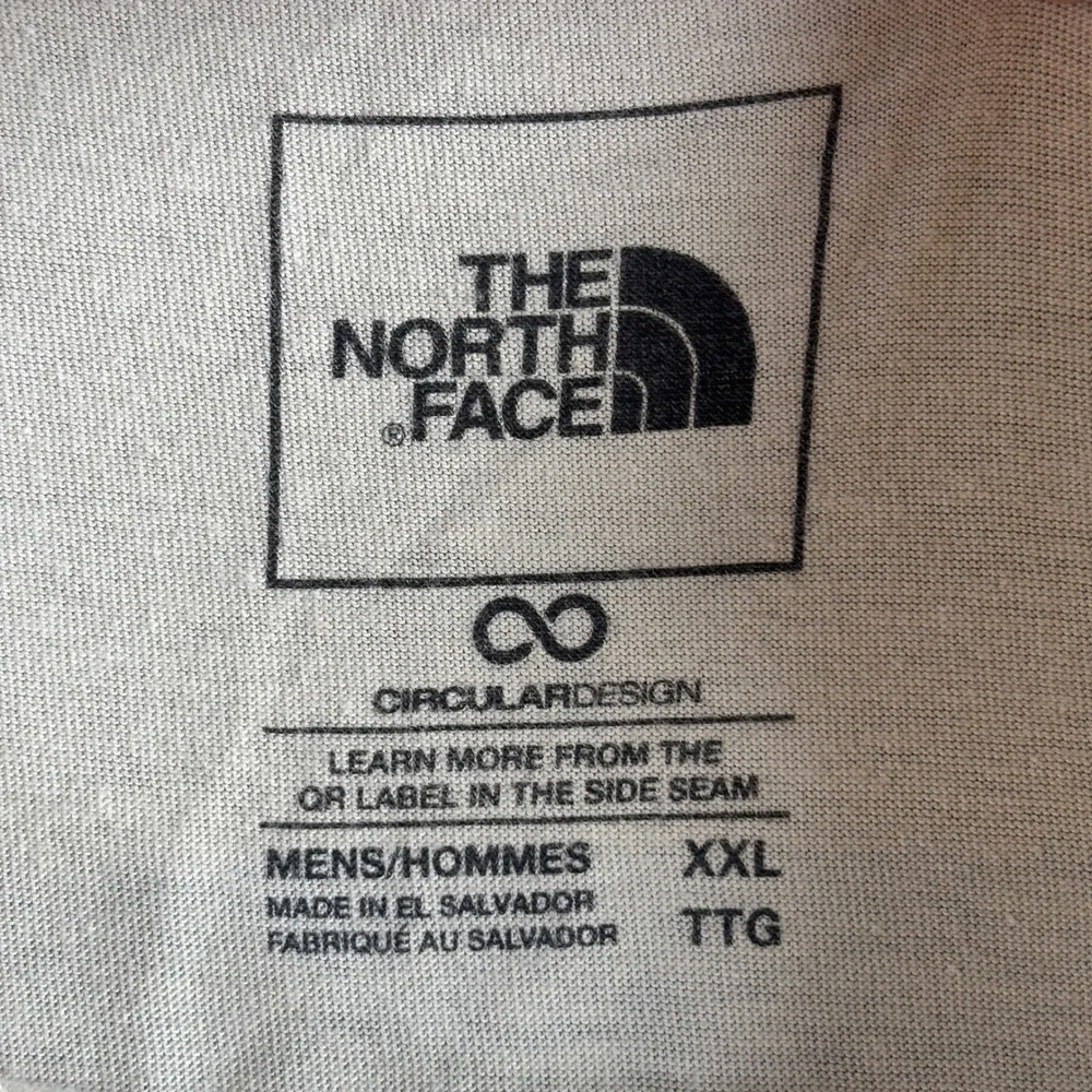 The North Face Mens XXL Tan Circular Design Graphic T-Shirt Never Stop Exploring